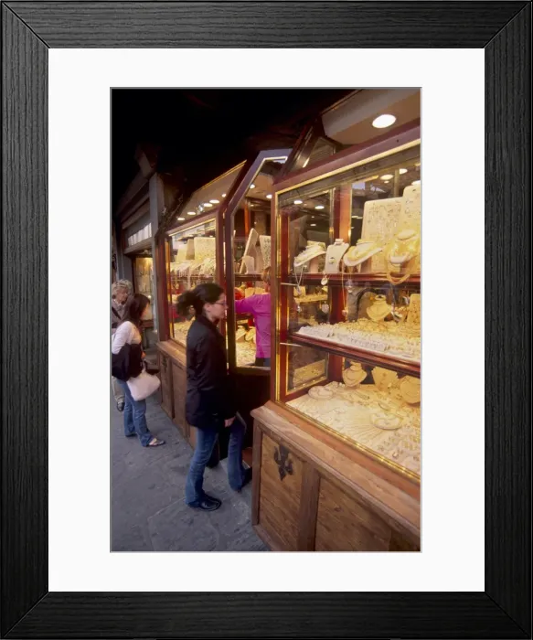 Framed Print : Gold and jeweller shops Framed Print : Gold and jeweller shops
