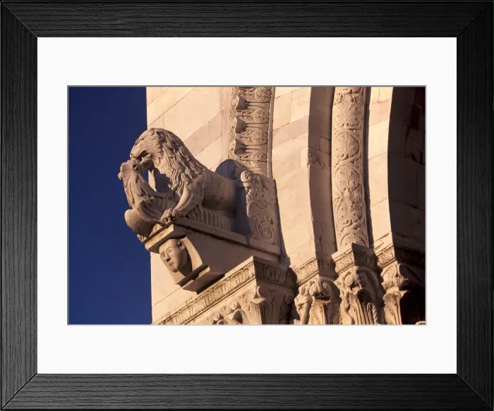 Framed Print : Detail of the Duomo di San Martino in Romano-Pisan style Framed Print : Detail of the Duomo di San Martino in Romano-Pisan style