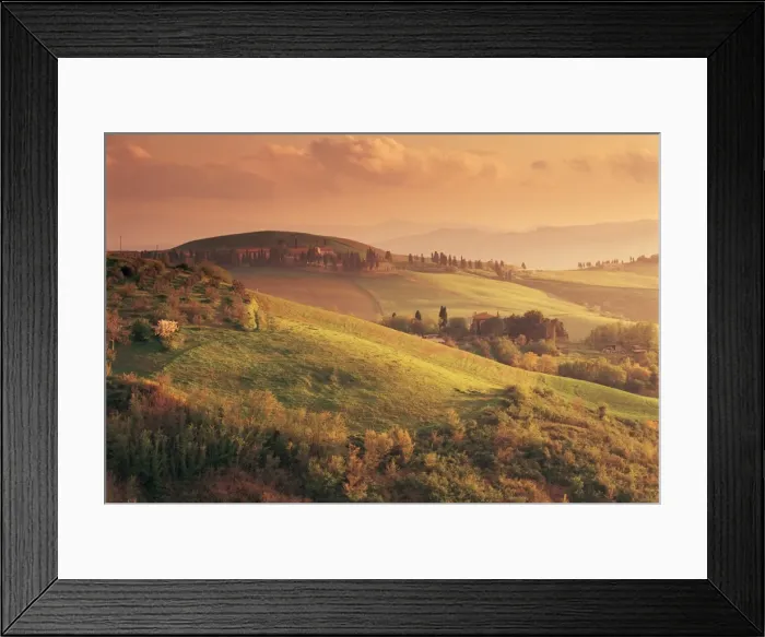 Framed Print : Countryside at sunset Framed Print : Countryside at sunset