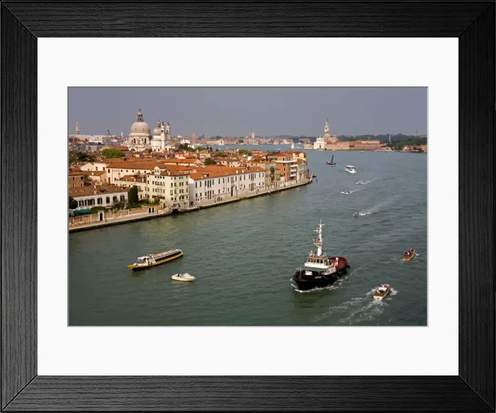 Framed Print : Boats on Canale della Giudecca Framed Print : Boats on Canale della Giudecca