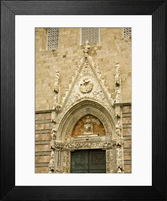 Framed Print : Ornate detail of Duomo doorway Framed Print : Ornate detail of Duomo doorway