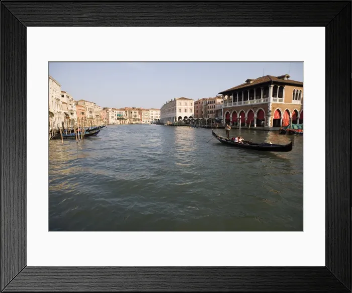 Framed Print : Gondola, Grand Canal near Rialto Market Framed Print : Gondola, Grand Canal near Rialto Market