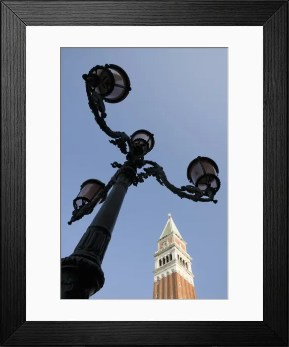 Framed Print : Lamp and Campanile Framed Print : Lamp and Campanile