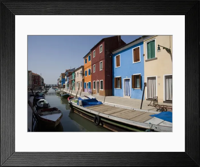 Framed Print : Colourful buildings and canal Framed Print : Colourful buildings and canal