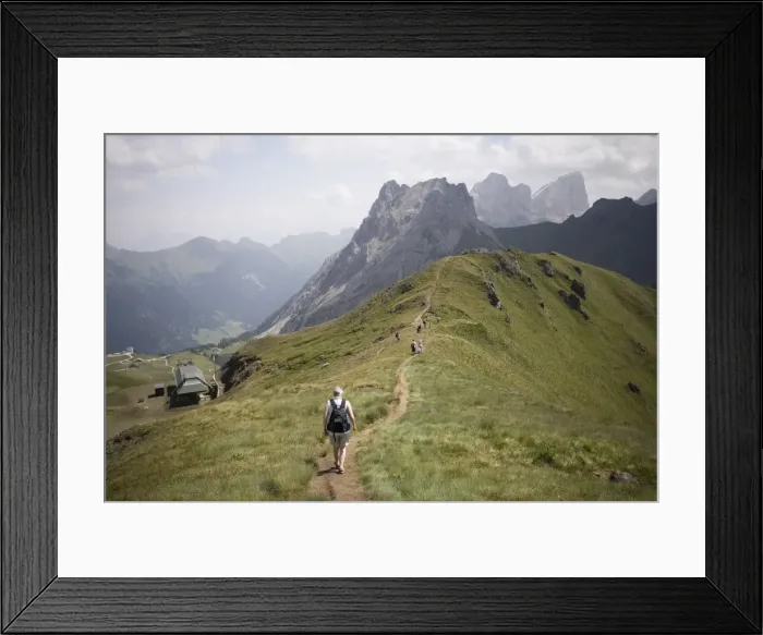 Framed Print : Walkers on footpath Framed Print : Walkers on footpath