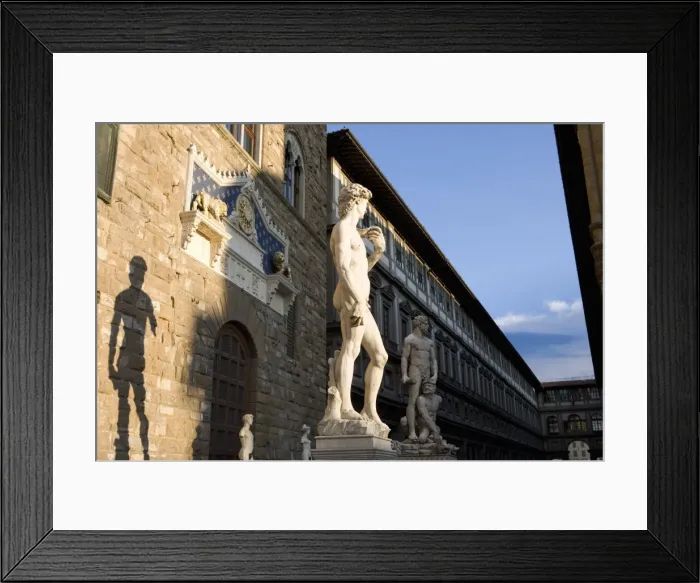 Framed Print : Statue of David with shadow Framed Print : Statue of David with shadow