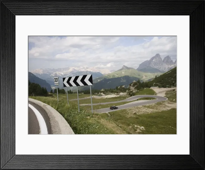 Framed Print : Road, Sassolungo Mountains Framed Print : Road, Sassolungo Mountains