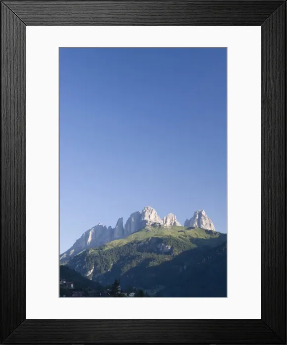 Framed Print : Morning light on Sassolungo Mountains Framed Print : Morning light on Sassolungo Mountains