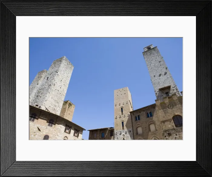 Framed Print : Towers, Piazza Della Cisterna Framed Print : Towers, Piazza Della Cisterna