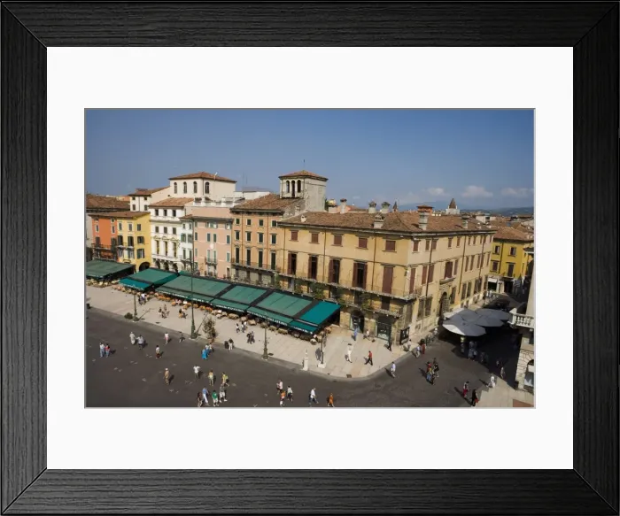 Framed Print : View of Piazza Bra from Roman Arena Framed Print : View of Piazza Bra from Roman Arena