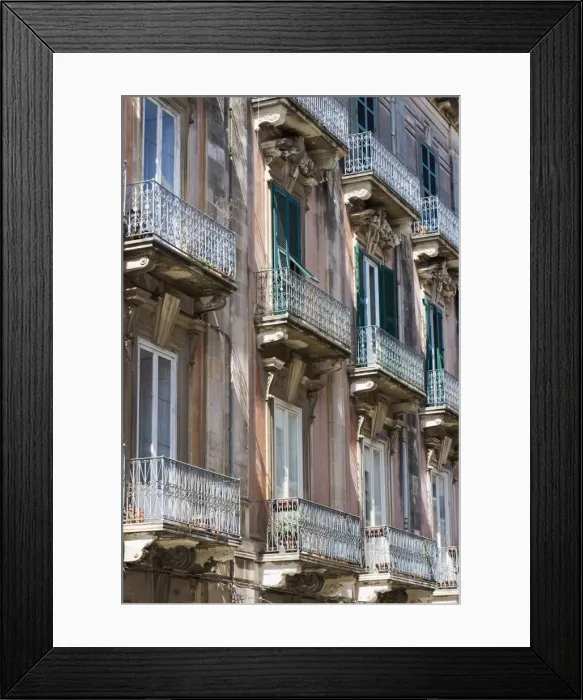 Framed Print : Balconies, Ortygia Framed Print : Balconies, Ortygia
