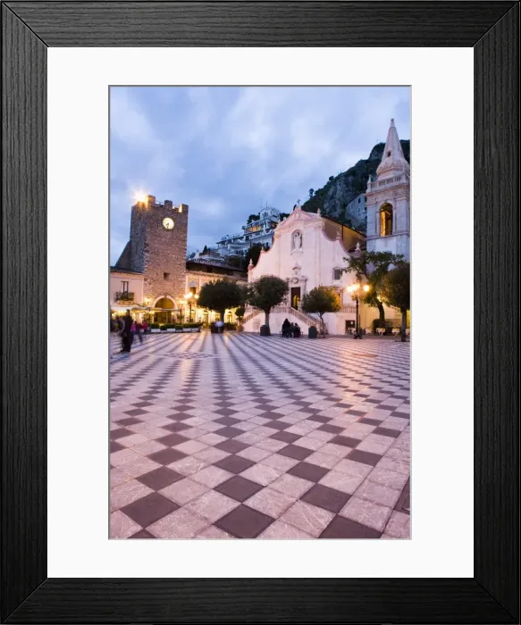 Framed Print : Evening in the Piazza IX Aprile Framed Print : Evening in the Piazza IX Aprile