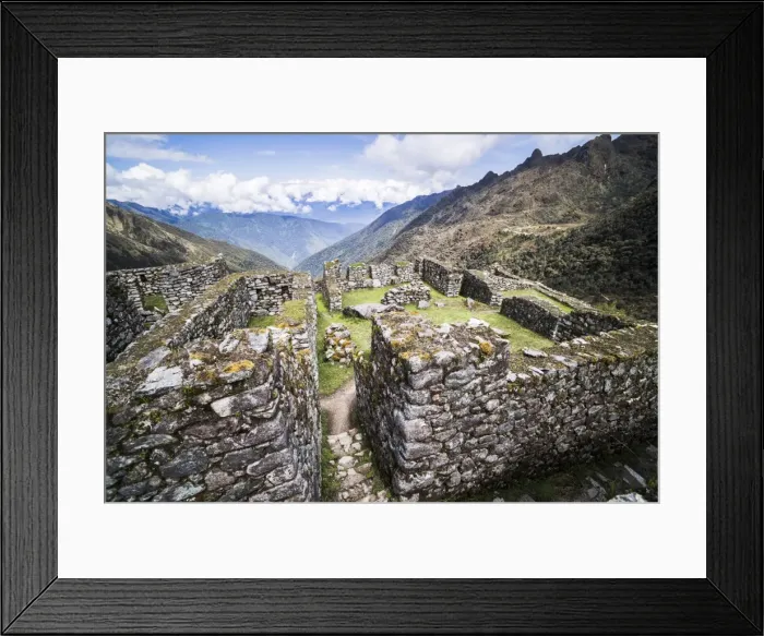 Framed Print : Sayacmarca (Sayaqmarka) Inca ruins, Inca Trail Trek day 3, Cusco Region, Peru, South Framed Print : Sayacmarca (Sayaqmarka) Inca ruins, Inca Trail Trek day 3, Cusco Region, Peru, South