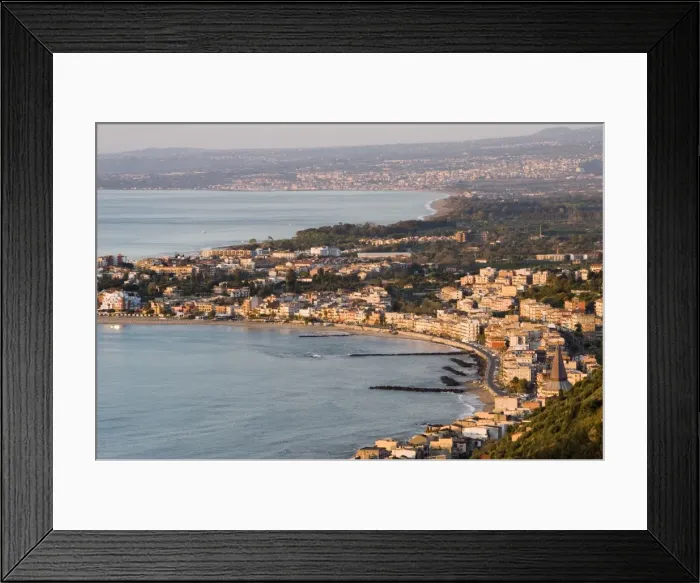 Framed Print : Coast and Giardini Naxos in morning light Framed Print : Coast and Giardini Naxos in morning light