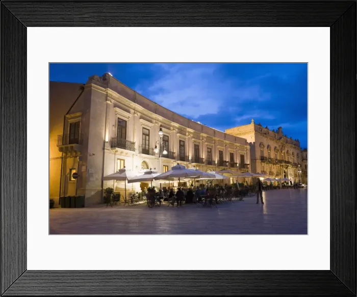 Framed Print : Cafe in the evening Framed Print : Cafe in the evening