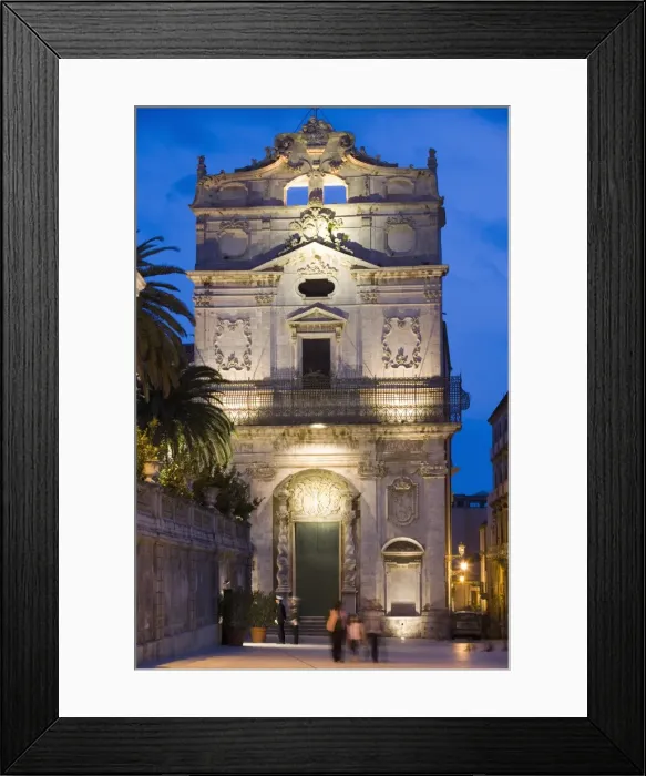 Framed Print : Facade of Santa Lucia alla Badia in the evening Framed Print : Facade of Santa Lucia alla Badia in the evening