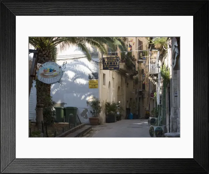 Framed Print : Cafes, street Framed Print : Cafes, street