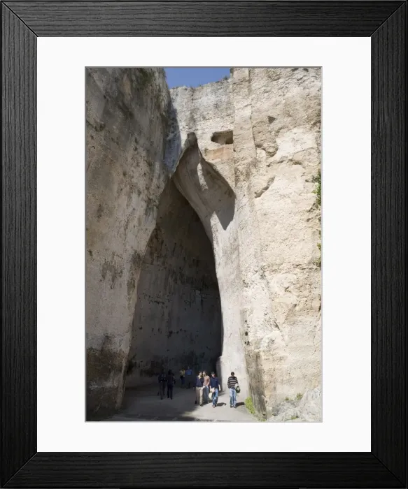 Framed Print : Entrance to the Orecchio di Dioniso near the Greek Theatre Framed Print : Entrance to the Orecchio di Dioniso near the Greek Theatre