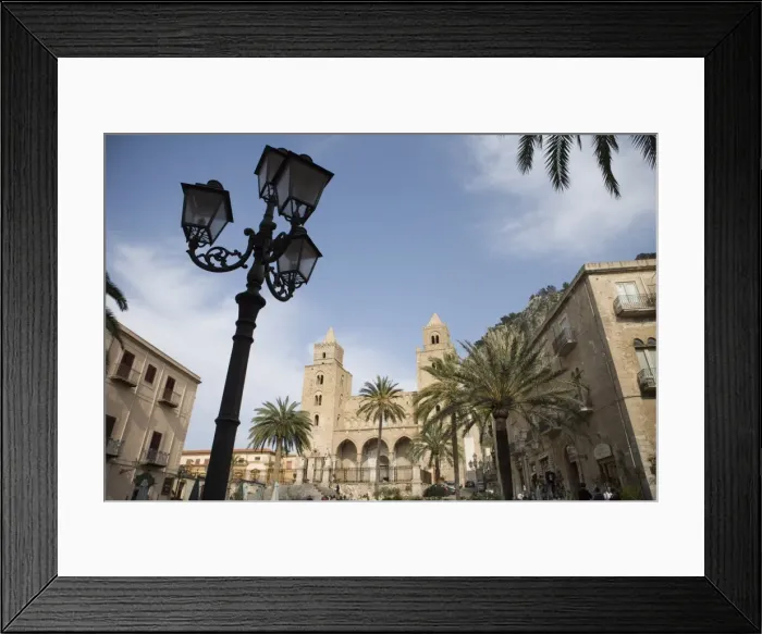 Framed Print : Lamp post and cathedral Framed Print : Lamp post and cathedral