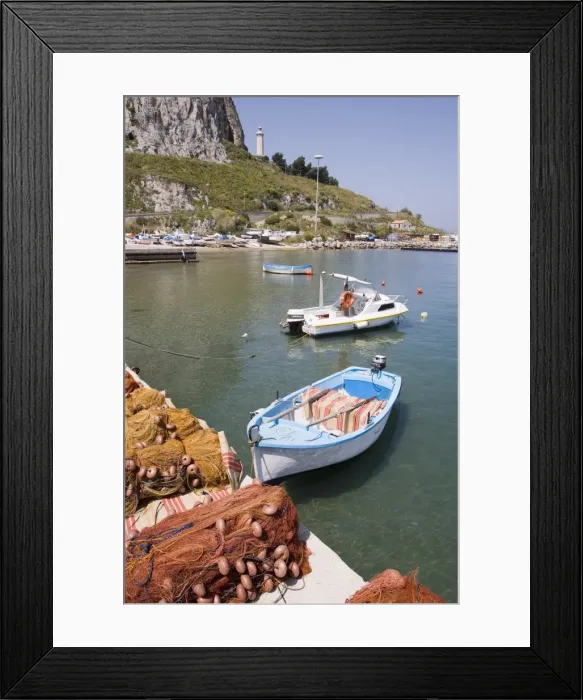 Framed Print : Fishing nets and traditional fishing boats Framed Print : Fishing nets and traditional fishing boats