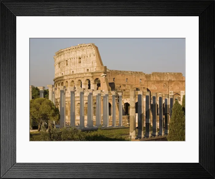 Framed Print : Colosseum and false Roman columns for theatre Framed Print : Colosseum and false Roman columns for theatre