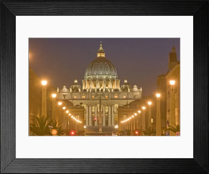 Framed Print : St. Peters Basilica and Conciliazione Street Framed Print : St. Peters Basilica and Conciliazione Street