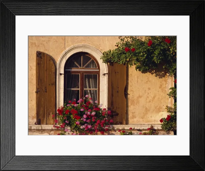 Framed Print : Window with shutters and window box Framed Print : Window with shutters and window box