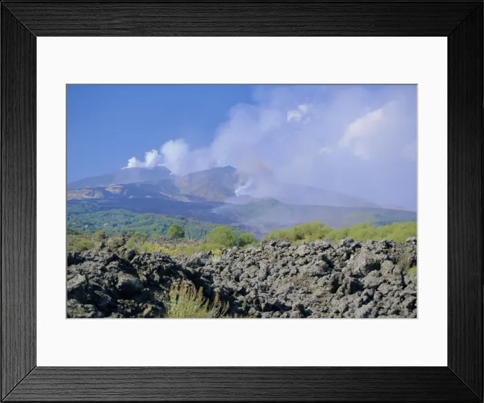 Framed Print : Eruptions at the Monti Calcarazzi fissure and the Piano del Lago cone Framed Print : Eruptions at the Monti Calcarazzi fissure and the Piano del Lago cone