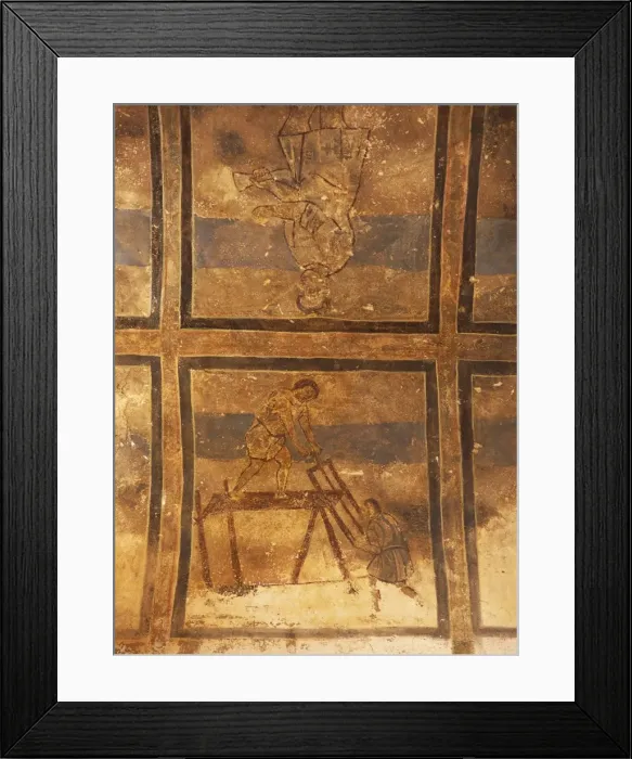 Framed Print : Fresco of carpenters Framed Print : Fresco of carpenters