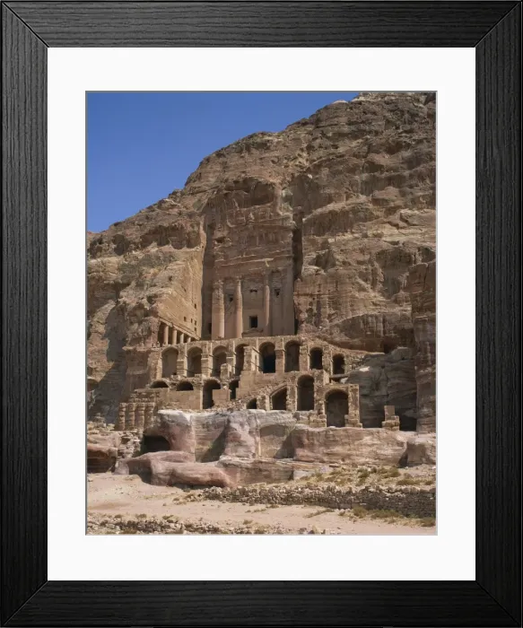 Framed Print : Nabatean Corinthian tomb and urn dating from the 1st Framed Print : Nabatean Corinthian tomb and urn dating from the 1st