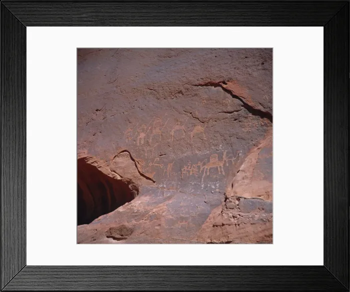 Framed Print : Thamudic inscriptions carved 2000 years ago by Arabian Framed Print : Thamudic inscriptions carved 2000 years ago by Arabian