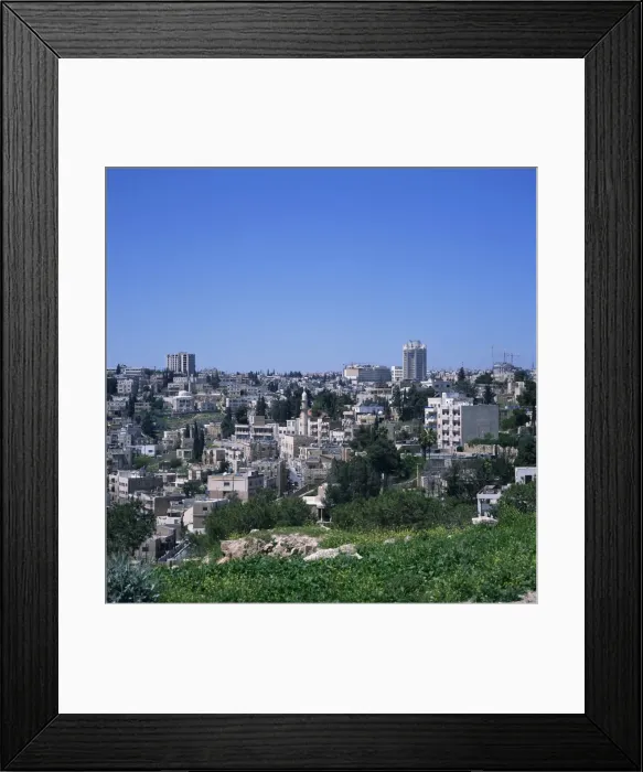 Framed Print : City skyline of Jebel Amman from the Citadel Framed Print : City skyline of Jebel Amman from the Citadel