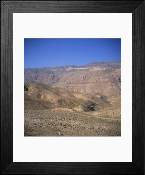 Framed Print : Deep gorge passed by the Kings Highway between Kerak and Shobak Framed Print : Deep gorge passed by the Kings Highway between Kerak and Shobak