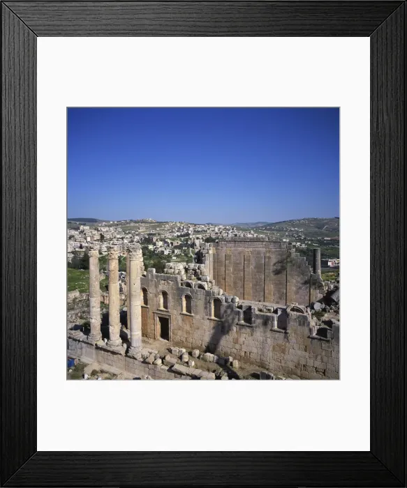 Framed Print : Aerial view over the Roman Temple of Zeus Framed Print : Aerial view over the Roman Temple of Zeus