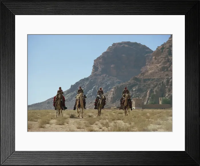 Framed Print : Desert patrol on camels Framed Print : Desert patrol on camels