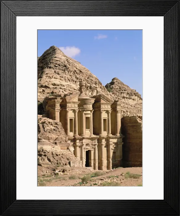 Framed Print : Rock-cut facade of the Monastery (El Deir) Framed Print : Rock-cut facade of the Monastery (El Deir)