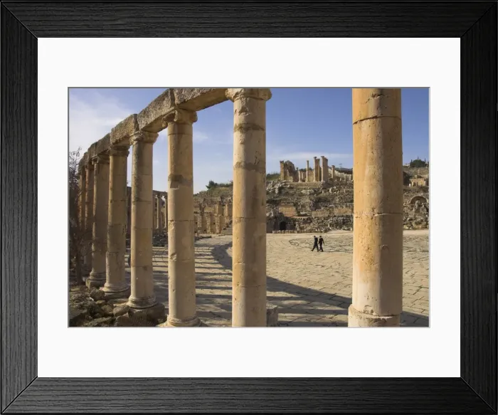 Framed Print : View through columns with people in the Forum Framed Print : View through columns with people in the Forum
