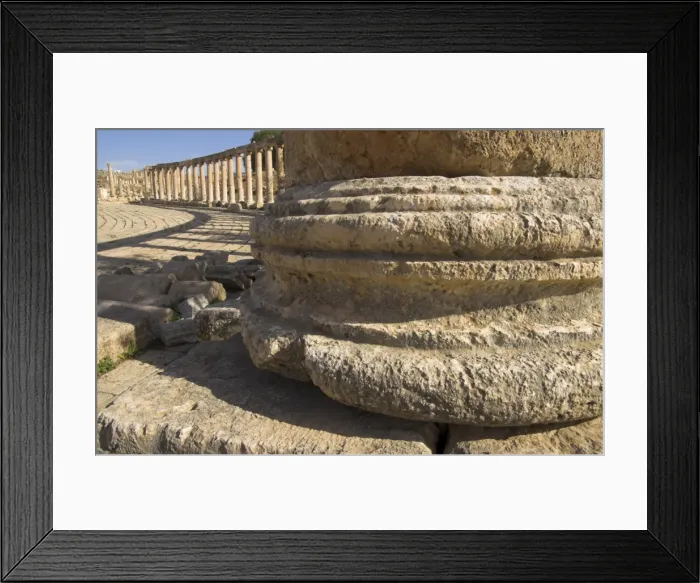Framed Print : Base of column in foreground and Forum Framed Print : Base of column in foreground and Forum