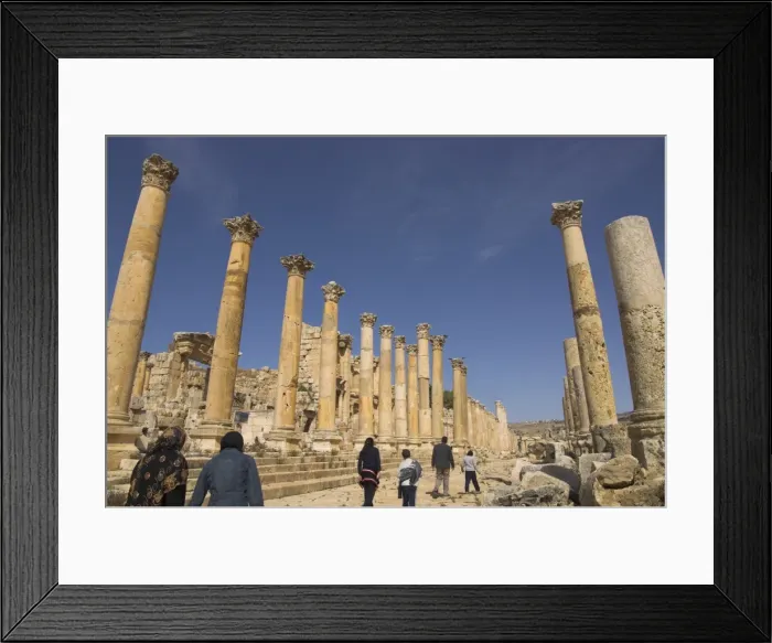 Framed Print : Family walking up Cardo Maximus Framed Print : Family walking up Cardo Maximus
