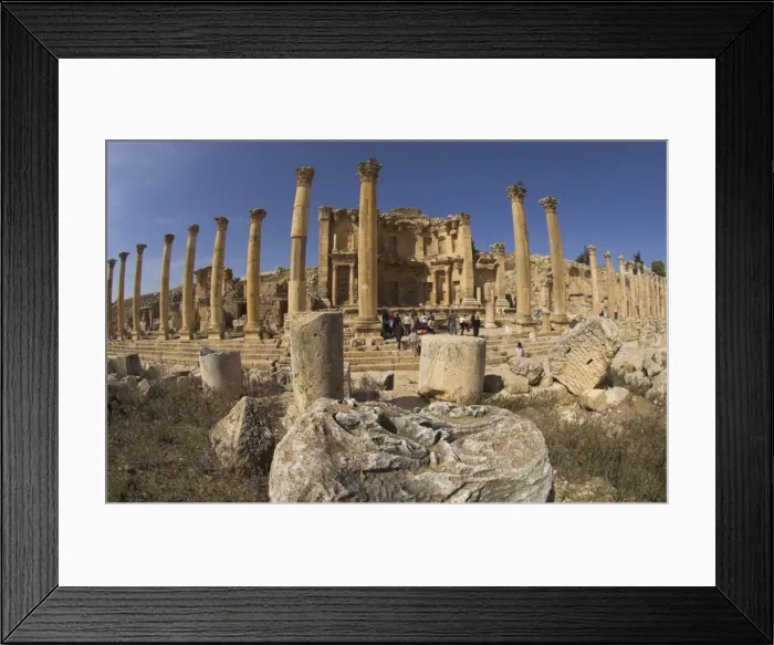 Framed Print : Fish-eye view of Cardo maximus and Nymphaeum Framed Print : Fish-eye view of Cardo maximus and Nymphaeum