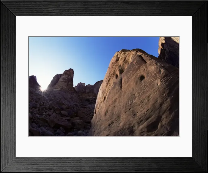 Framed Print : Nabatean inscription Framed Print : Nabatean inscription