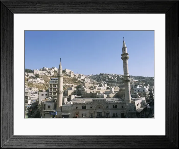Framed Print : Hussein Mosque and city Framed Print : Hussein Mosque and city