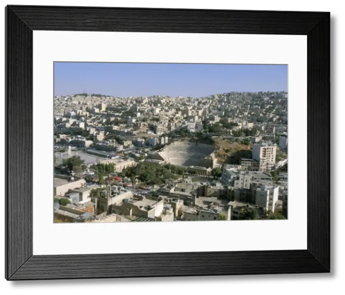 Framed Print : View of Roman Theatre from the Citadel columns