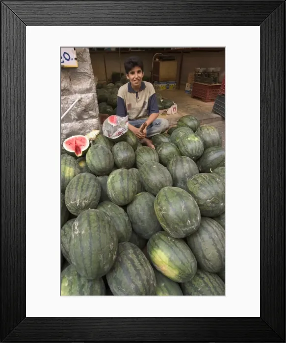Framed Print : Melons in the fruit and vegetable market Framed Print : Melons in the fruit and vegetable market