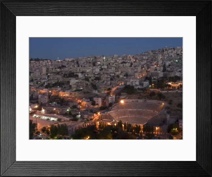 Framed Print : Roman Theatre at night