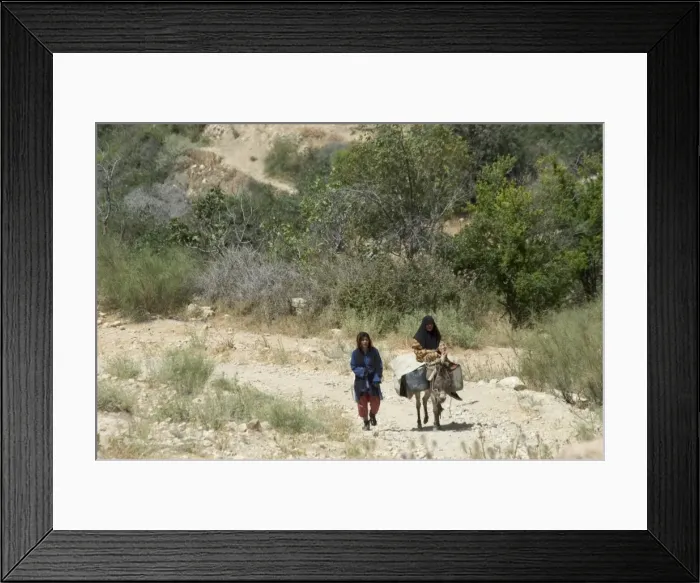 Framed Print : Local women on donkey Framed Print : Local women on donkey