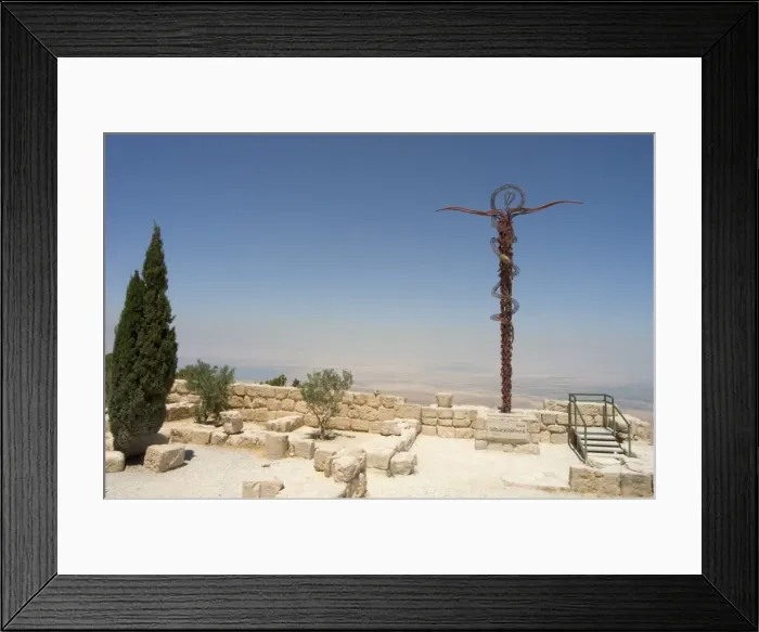 Framed Print : Memorial cross and church ruins Framed Print : Memorial cross and church ruins