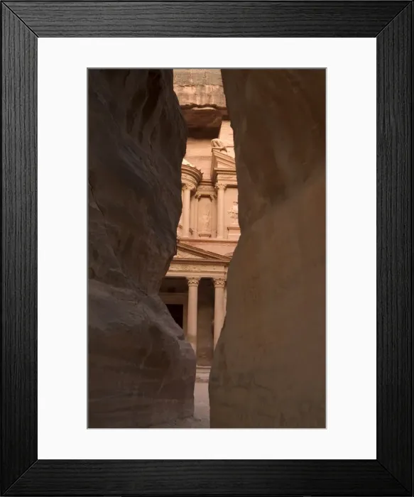 Framed Print : View of the Treasury (Al-Khazneh) from the Siq Framed Print : View of the Treasury (Al-Khazneh) from the Siq