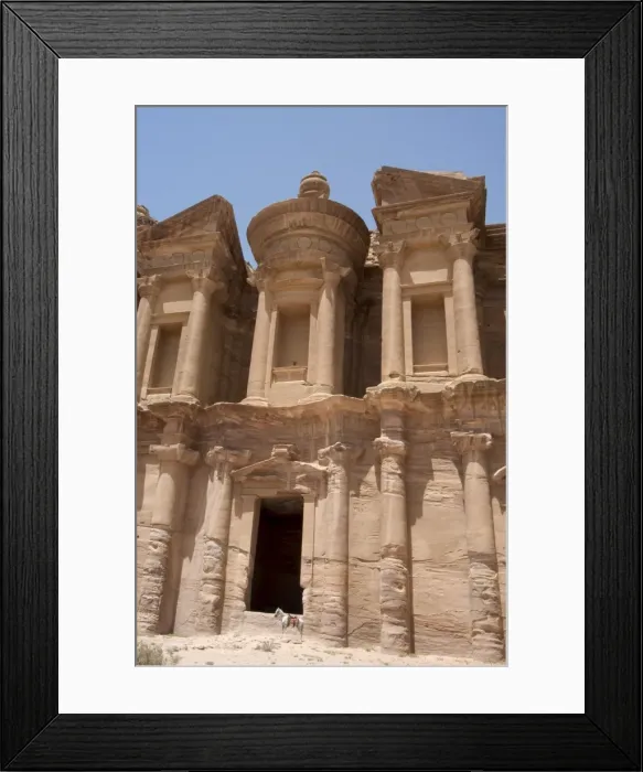Framed Print : The Monastery and donkey
