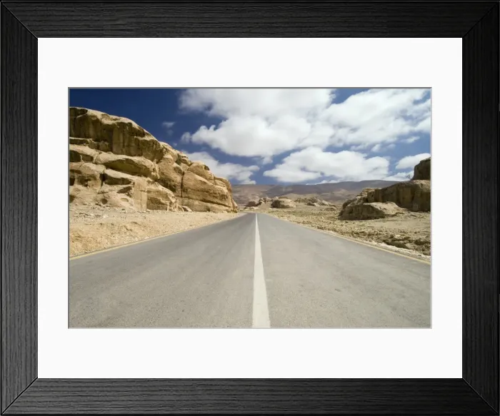 Framed Print : Road through rocky landscape Framed Print : Road through rocky landscape